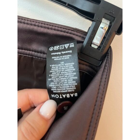 Babaton Command Cropped Faux Leather Pant – Rich Mocha Brown, Size 4 (NWT) - Picture 7 of 8